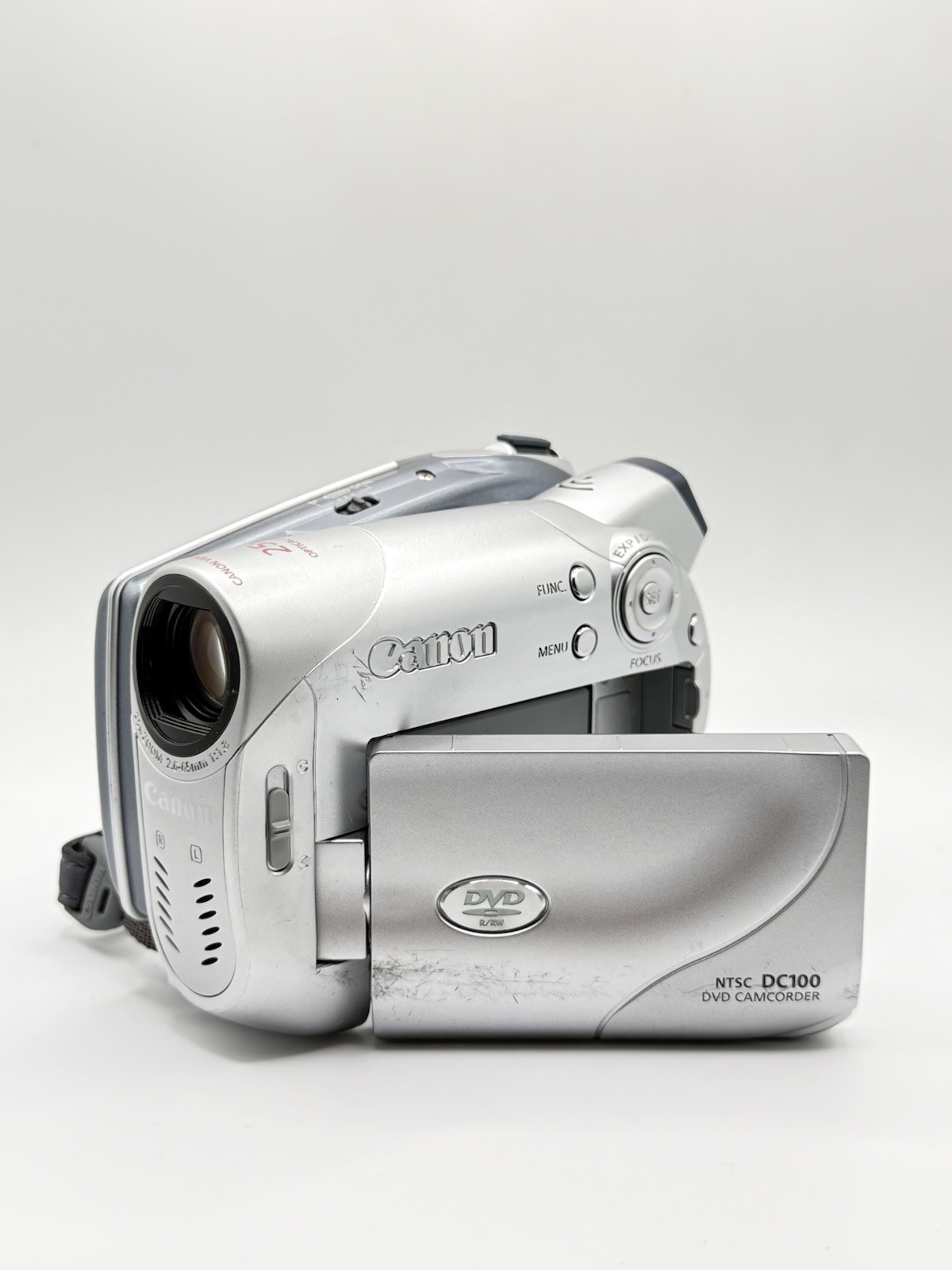 Canon DC100 Handheld DVD-RW Camcorder Silver — TESTED AND WORKING ✅✅