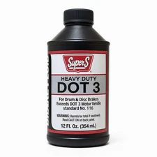 Super S Brake Fluid DOT 3 Heavy Duty 12oz