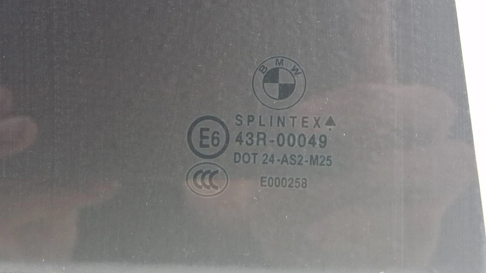 04 05 BMW 545I ПАССАЖИРСКОЕ ПРАВОЕ ЗАДНЕЕ СТЕКЛО ДВЕРЬ СТЕКЛО OEM 2175-80 - Изображение 2 из 4