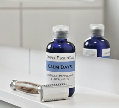 SIMPLY ESSENTIAL Shaving Oil for Sensitive Skin Natural Cedarwood, Lavender & Ylang ylang