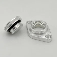 Aluminum Bolt-On Billet Engine Oil Fill Cap Universal Fit, Short Natural New