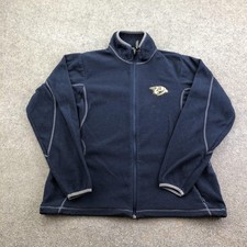 Nashville Predators Jacket Womens Large Blue NHL Hockey Antigua Fleece Full Zip