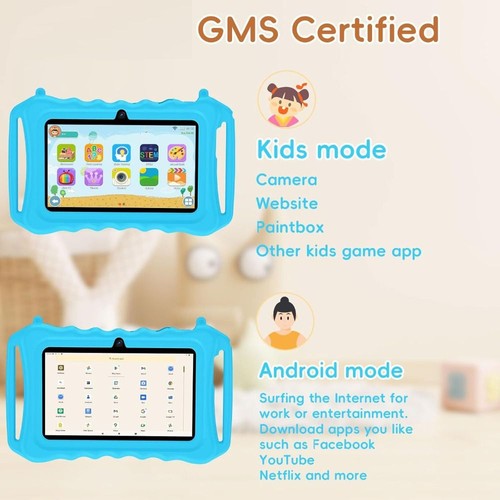 Bluetooth 7 inch Kids Tablet Android 11 Learning Machine Children Gift - Picture 9 of 10