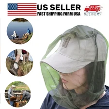 Anti-Mosquito Bug Bee Insect Head Net Hat Cap Sun Protection Fishing Hiking