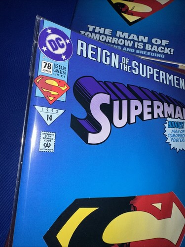 #A25 REIGN OF THE SUPERMEN SET DI 10 ACTION COMICS 501,22,78,23 - Foto 13 di 21
