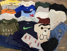 Lot Of 24 Piece Baby Boy Clothes Size 6-9/12 Months Mixed Brands