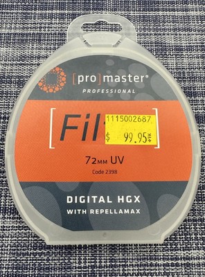 Promaster 72mm UV HGX Lens Filter - Code 2398 - Repellamax