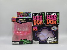 Lot Of 4 NeeDoh Cloud Pleaser Pink Jellyfish Twirl Groovy Glob Schylling