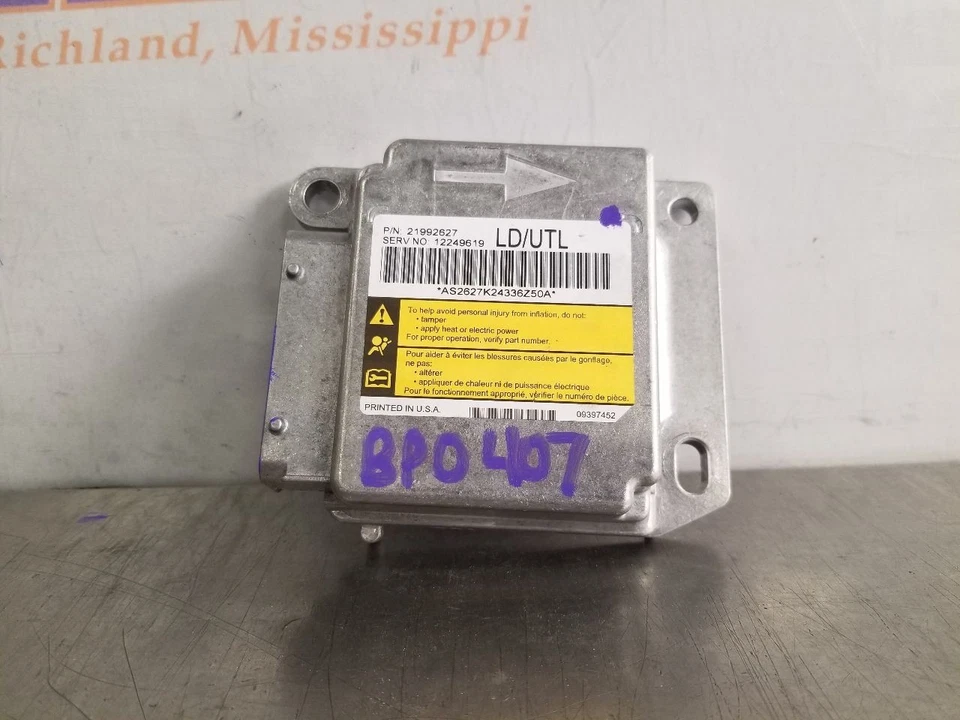 05 2005 Chevy Silverado 1500 LS SRS MÓDULO DE CONTROL DE RETENCIÓN 21992627 Foto 4 de 4