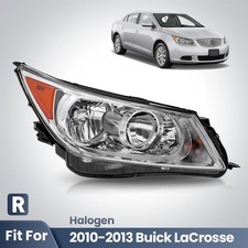 Chrome Halogen Headlight For 2010 11 12 2013 Buick Lacrosse Passengerright Side