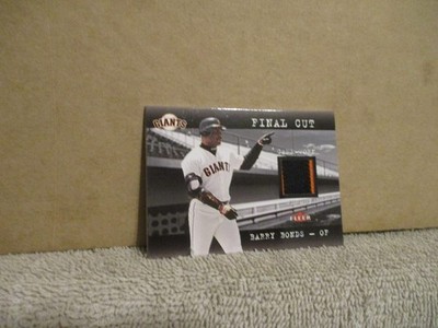 2001 FLEER FINAL CUT BARRY BONDS 2 COLOR GAME WORN PATCH GIANTS MVP MORE LISTED!