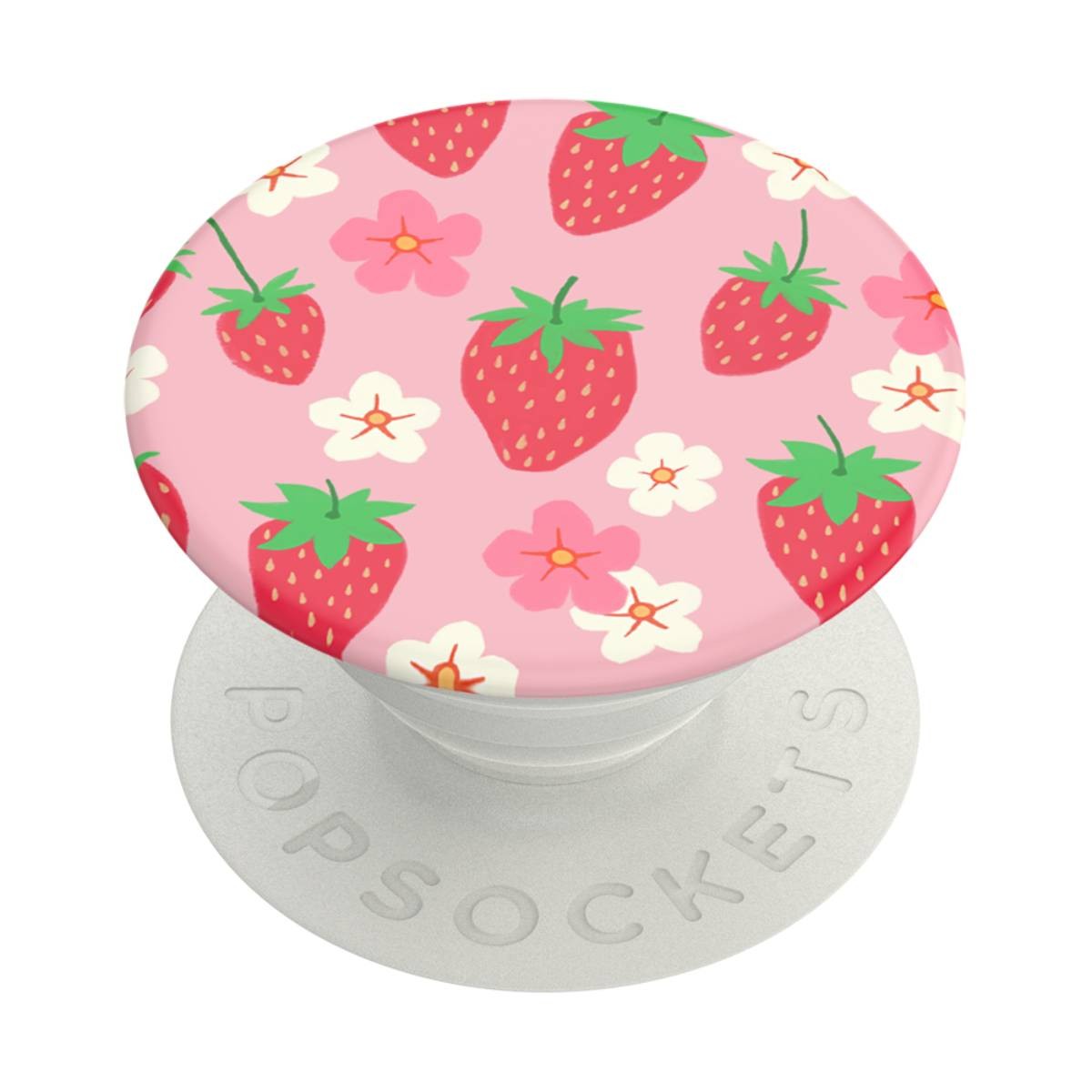 PopSockets PopGrip Berry Bloom Rose - Poignée Universelle et Support Rétractable pour Téléphone