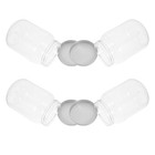  4pcs Clear Plastic Jars With Lids Refillable Airtight Containers For Dry Food
