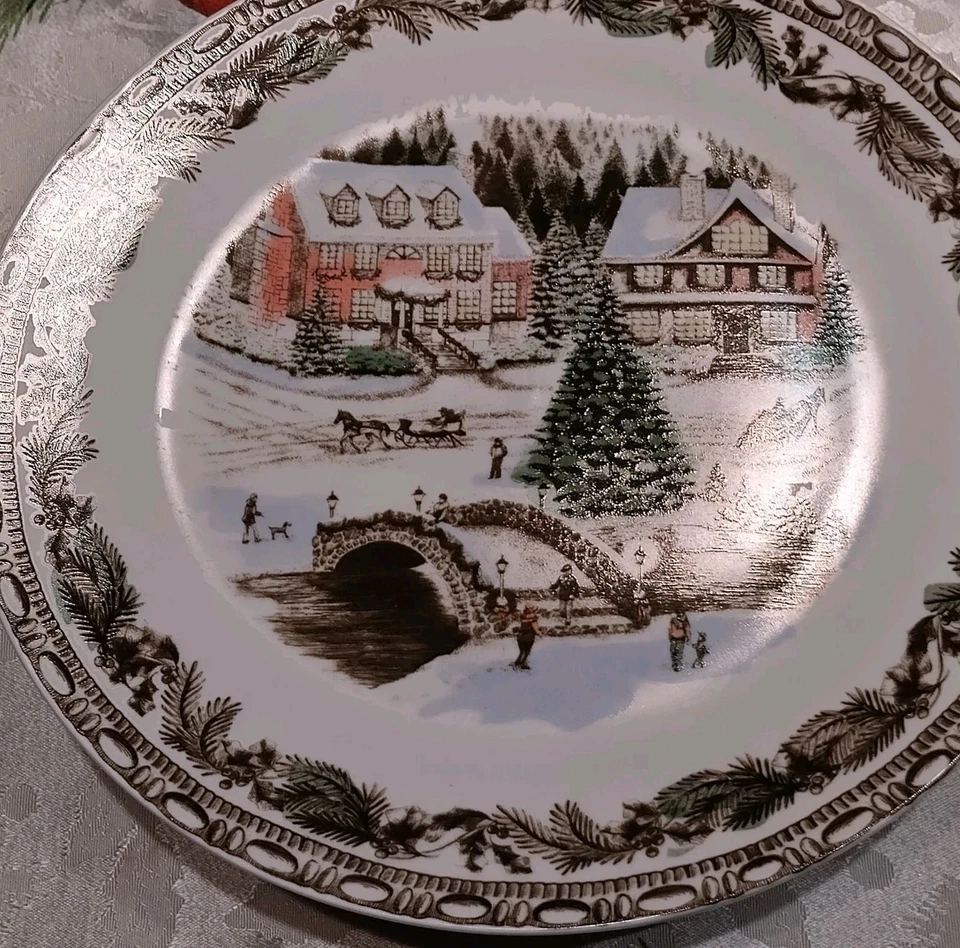 Рождественский туалет 32 шт. праздничный фарфоровый набор столовой посуды 47 шт. сервировка для 8 - Изображение 2 из 4