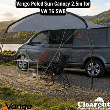 Vango Poled Sun Canopy 2.5m for VW T6 SWB Campervan and Similar Vans