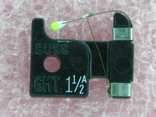 QTY (10) 1.5A 125Vac ALARM INDICATING FUSES BK/GMT 1-1/2A COOPER BUSSMANN