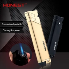 Metal Windproof JET Lighter Flame Torch With Cigar Punch Gas Butane Refillable