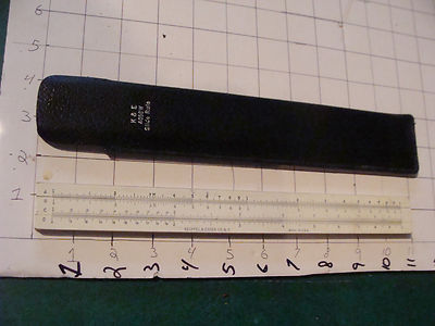 vintage early SLIDE RULE: K & E N4058W wooden in case, no viewer