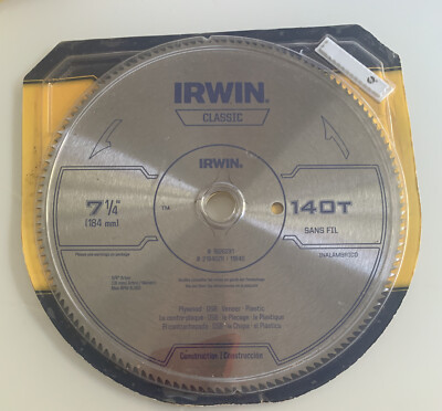 Circular Saw Blade Irwin Classic Series Steel, 7 1/4-Inch, 140T