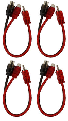 2 Pair of Audio RCA Y Adapter 1 Male 2 Female Jacks Extension Splitter DS18