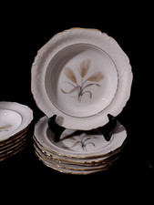 NEW UNUSED (6) pcs WHEAT ROYAL PRINCESS (6) 7.75" RIMMED SOUP BOWLS Germany