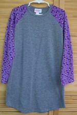 LULAROE gray & purple Donald Duck Randy shirt~Ladies Size XXS~3/4 sleeves~2XS~