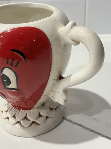 Johanna Parker Valentine's Day Sweetheart Mug Set Ceramic Heart Face Retro Cup - Picture 6 of 12