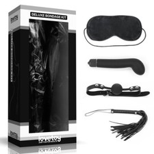 Erotikspielzeug Set 4-teilig Peitsche Vibrator Knebel und Maske BDSM für Paare