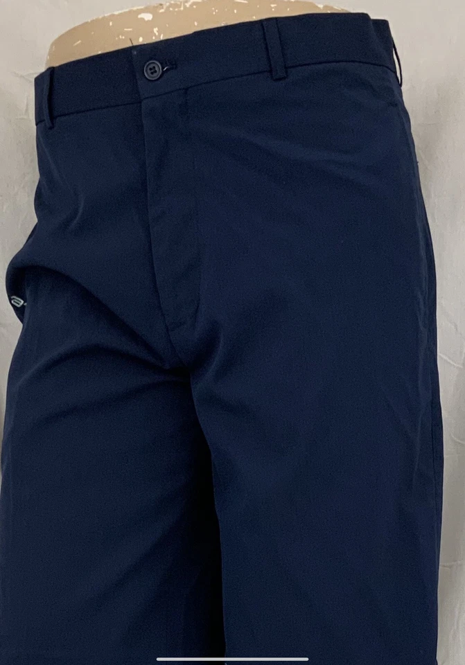 Pantalones Cortos de Golf Calle 32 Azul Frente Plano Poli Rayón Elastizados YGI W1-225 Foto 3 de 4