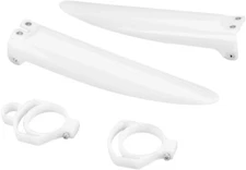 UFO Fork Slider Protectors White Kawasaki KX100 98-13 / KX85 01-13 KA03711-280