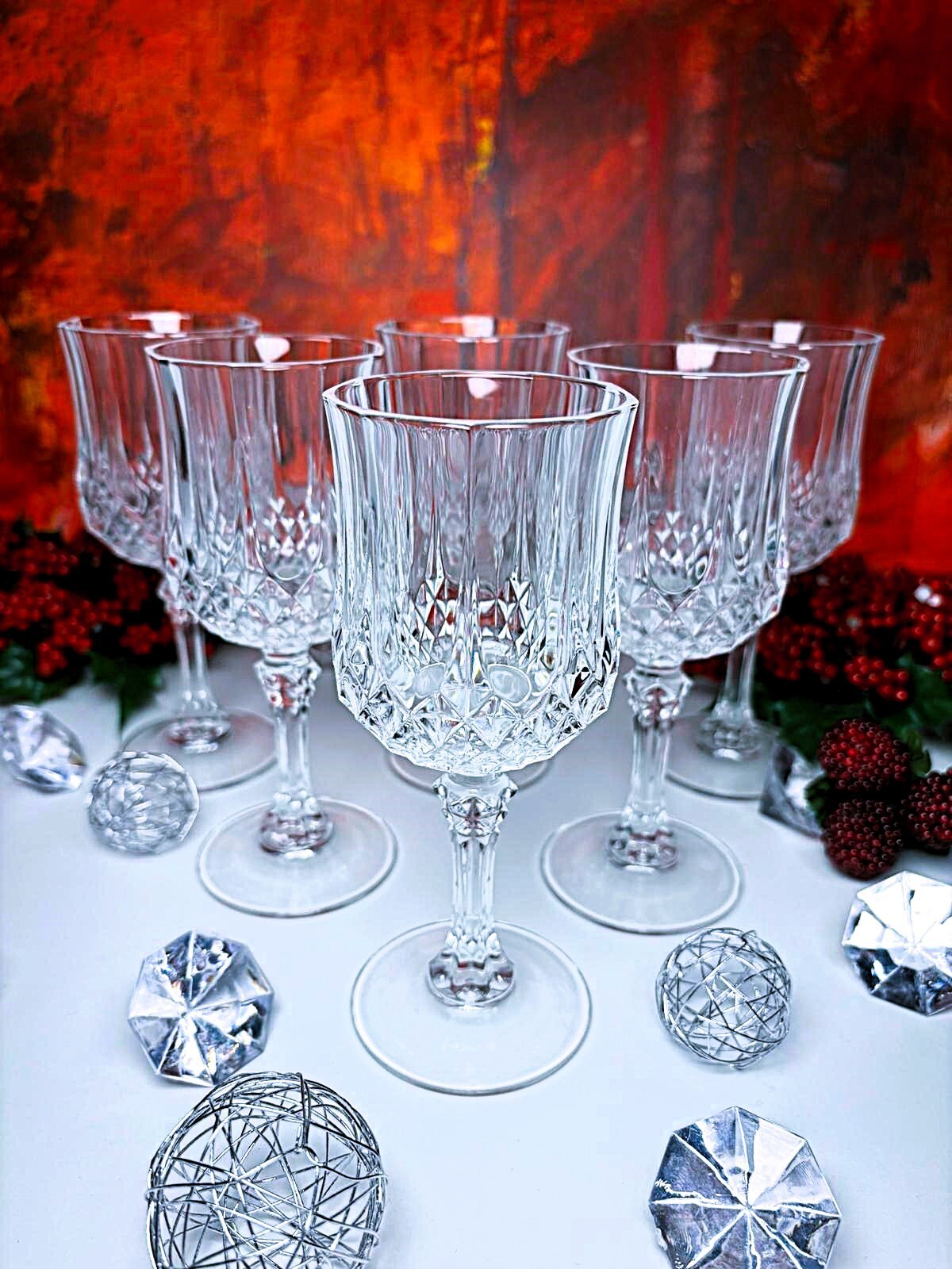 Cristal D ́Arques Longchamp vaso de licor fiesta Navidad 24% PBO MidCentury
