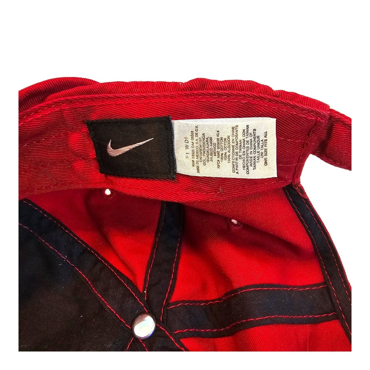 hy Nike Red Hat Relaxed Soft Cotton Adjustable Strapback VTG Dad