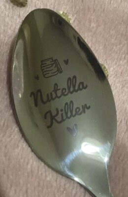 Nutella Löffel langstielig 19 cm Neuheit Geschenk Edelstahl Schokolade