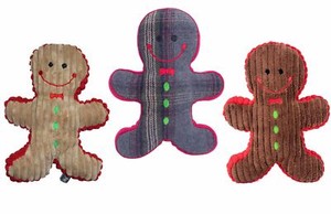gingerbread man dog toy