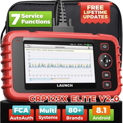 Launch CRP123X Elite Scan Check Engine Code Reader ABS SRS Transmission Diagnos