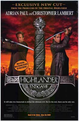 HIGHLANDER: ENDGAME Movie POSTER 27x40 B Christopher Lambert Adrian Paul Bruce