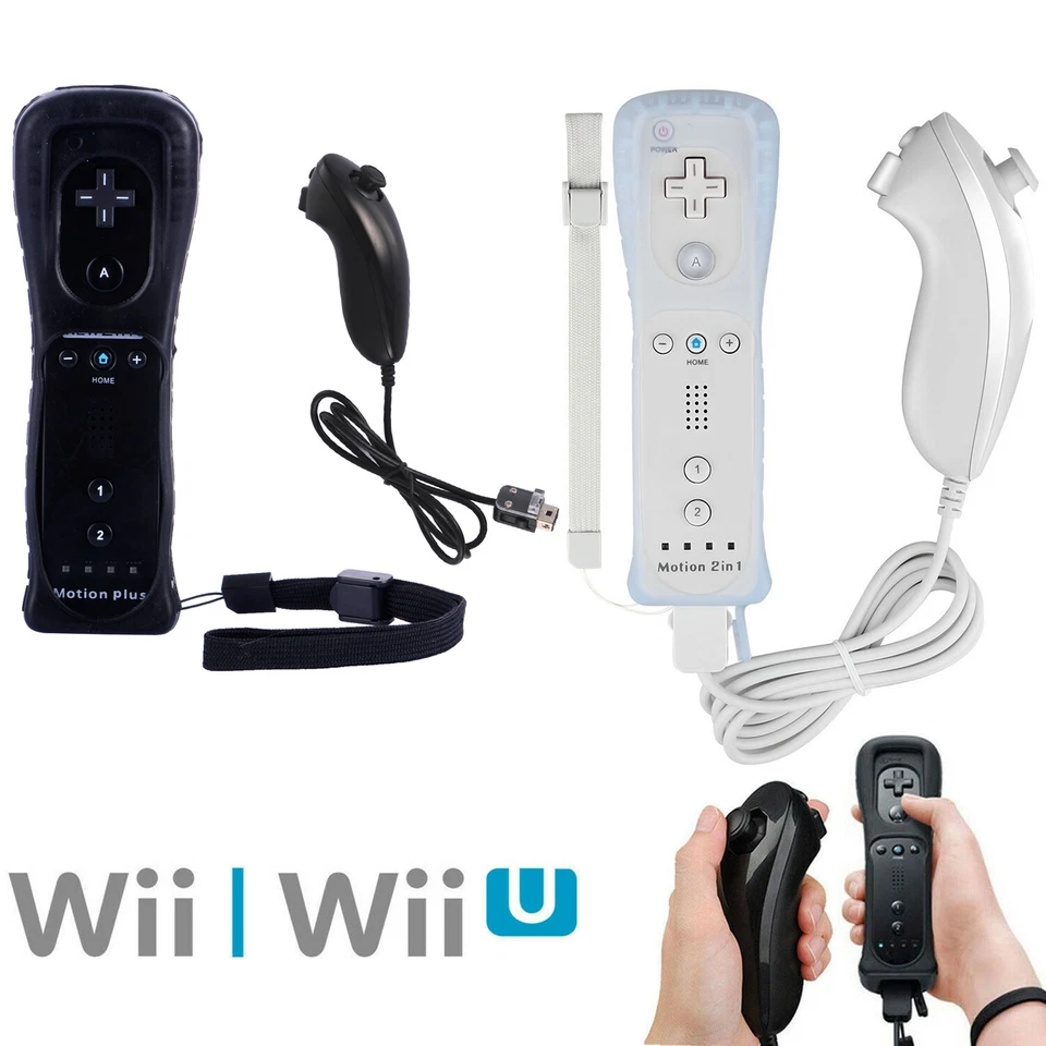 Brand New Built in Motion Plus Remote Controller And Nunchuck For Wii & Wii U - Image 3 of 4