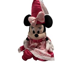 Vintage Walt Disney World Minnie Mouse Princess Plush Toy Doll 14" Pink Dress