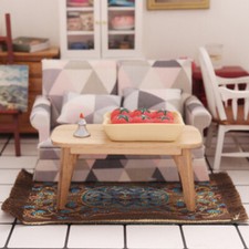 1x Miniature Carpet Mat Micro Landscape Mini Dollhouse Decor Scene Retro Floor