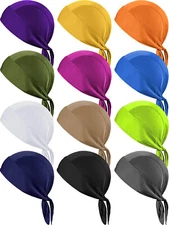 Summer Skull Cap Men Women Cooling Head Bandana Sweat Wicking Helmet Cycling Hat