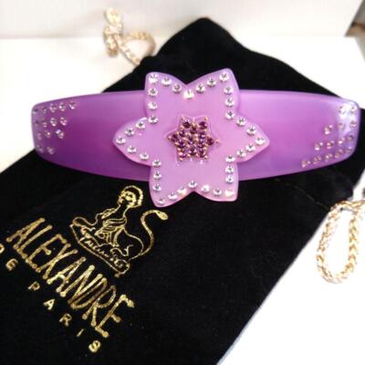 ALEXANDRE DE PARIS Barrette Purple 3.9 inch