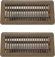 Rocky Mountain Goods 4" x 10" Floor Vents 2 Pack - Heavy Duty Walkable Brown