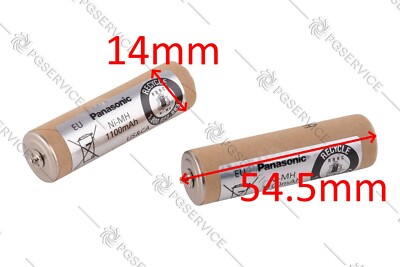 Lot De 2 Batteries Rechargeables Pour Rasoir Panasonic – 1,2V 1200mAh NiMH – Modèles ER154, ER1610, Etc.