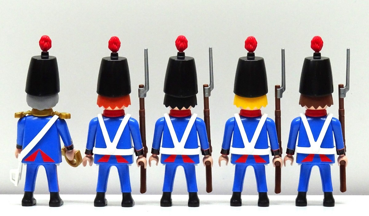 PLAYMOBIL CUSTOM PERSONNAGE Chevalier Soldat Prussien Cheval Guillaume