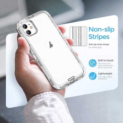 Für iPhone 14 Plus 13 12 11 Pro Max XR SE 7 8 6 stoßfeste klare Hülle Rückseite Abdeckung - Bild 2 von 16