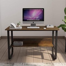 Computer Study Desk Laptop Table Writing Workstation W/ Bookshelf Home Office