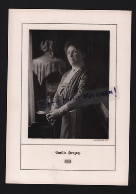 Bilddokument 1910, Bildnis Emilie Welti-Herzog Schweizer Opern-Konzertsängerin
