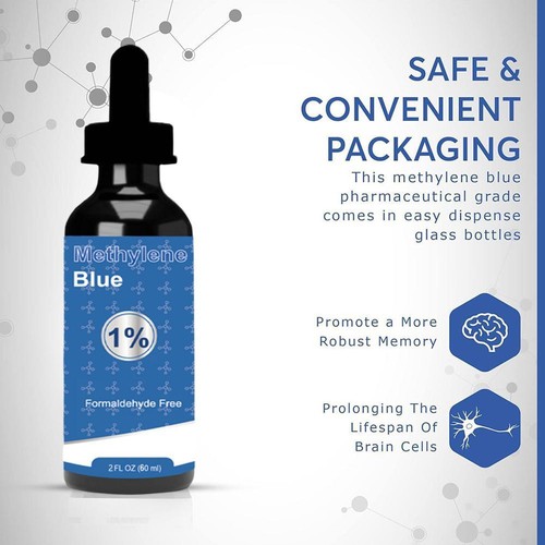 60ml 100% Reine Methylen blaue Tropfen. Pharmazeutischer Grad 1200mg NEU - Imagen 6 de 12