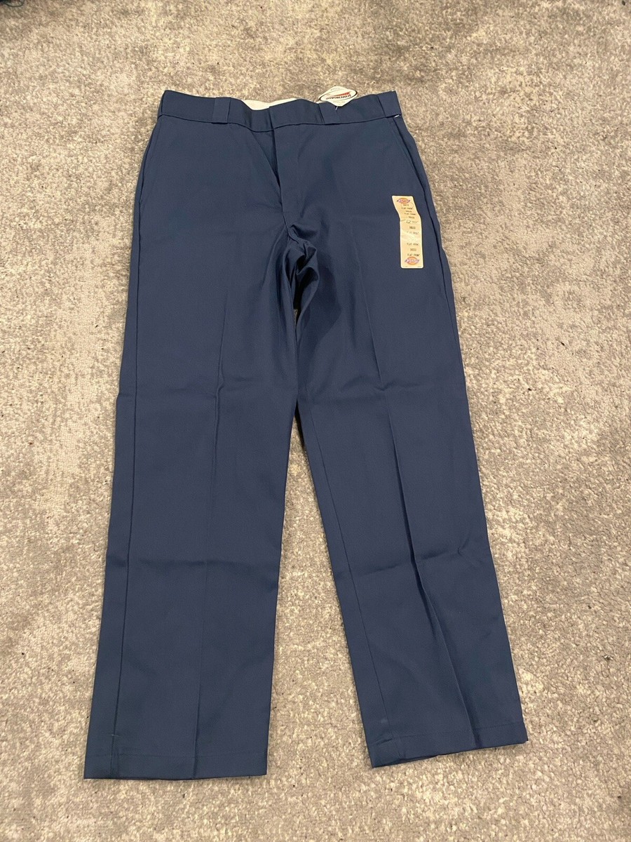 Dickies 874 Canvas Work Pants Mens 36x32 Navy Blue 3M Scotchgard