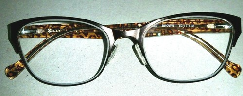 Lucky Brand Glasses. Womens Bronze Frame with Leopard Accents.  Frames for RX 